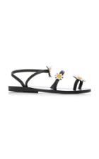 Fabrizio Viti X Ancient Greek Sandals Sheila Floral-embellished Leather Sandals