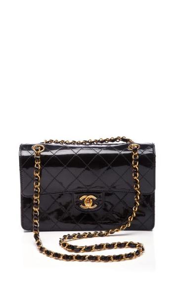 Preorder Vintage Chanel Chanel Black Patent 2.55 Bag From What Goes Around Comes Around
