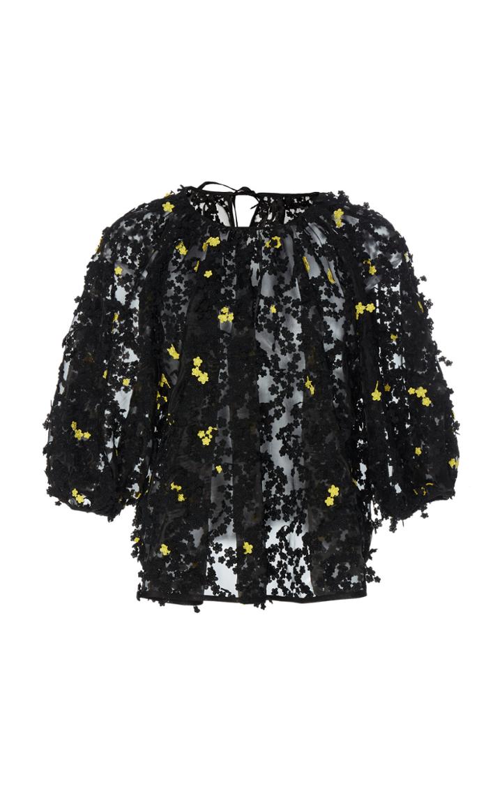Cecilie Bahnsen Lace Puff Sleeve Astrid Blouse