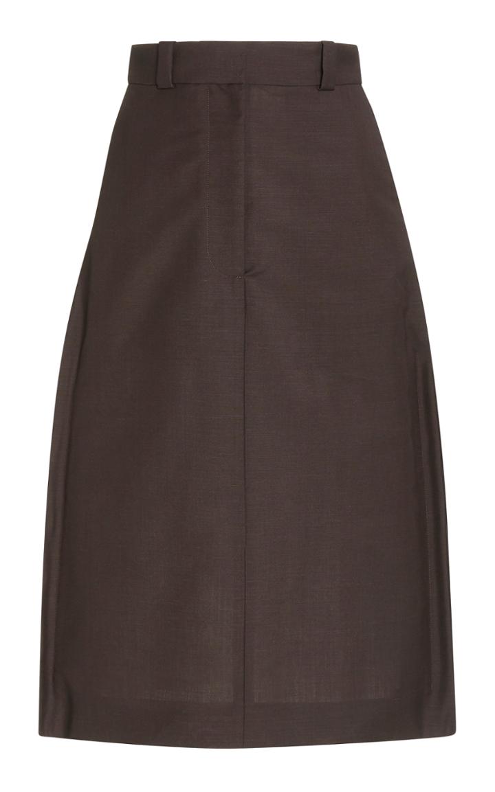 Eftychia Zip-detailed Wool-mohair Skirt