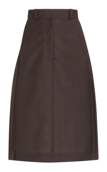 Eftychia Zip-detailed Wool-mohair Skirt