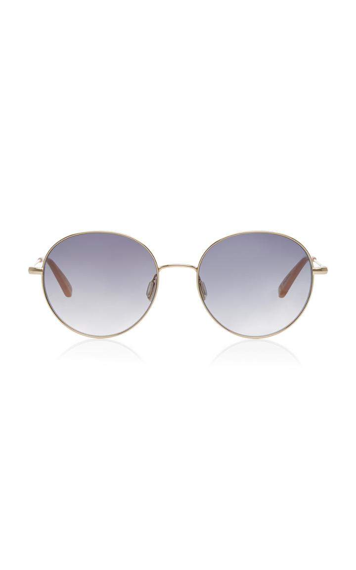 Garrett Leight Valencia 54 Stainless Steel Round-frame Sunglasses