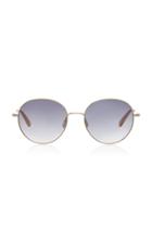 Garrett Leight Valencia 54 Stainless Steel Round-frame Sunglasses