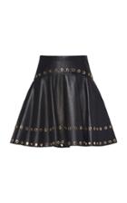 Moda Operandi Zuhair Murad Ring-embellished Leather Circle Skirt Size: 32