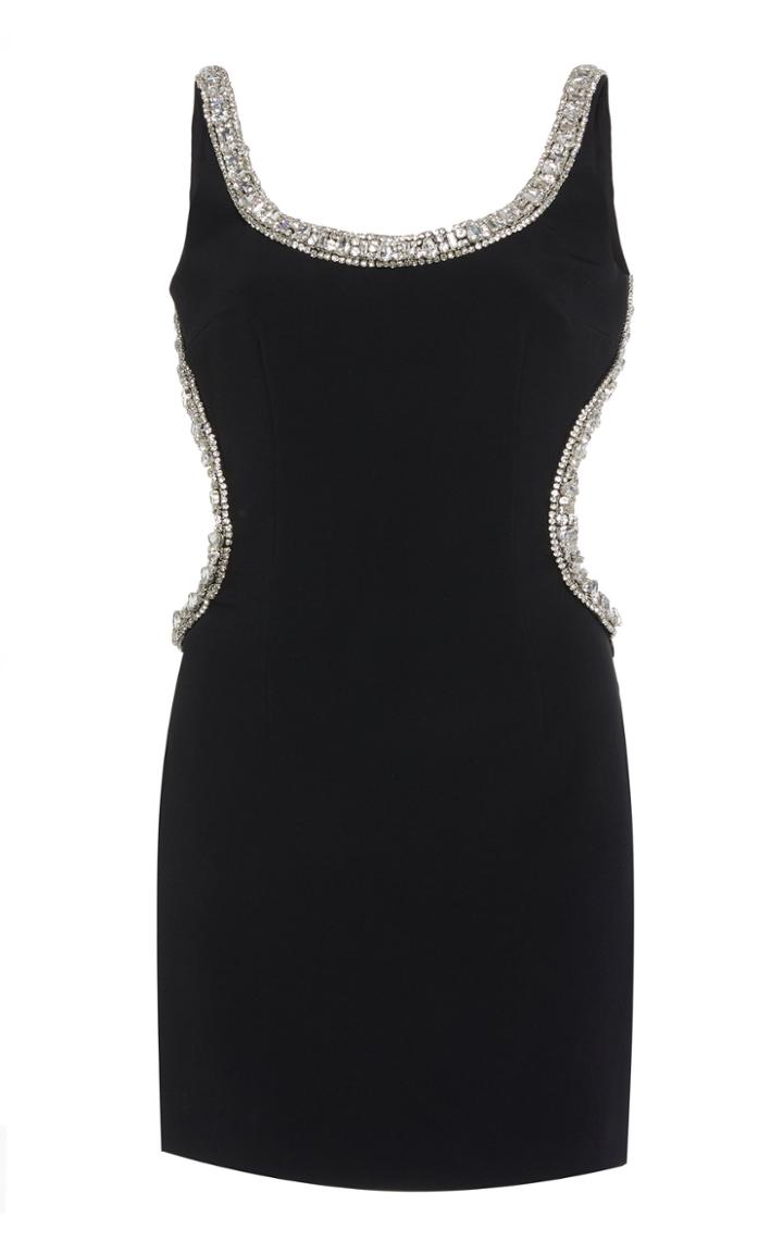 Alessandra Rich Embellished Crepe Mini Dress