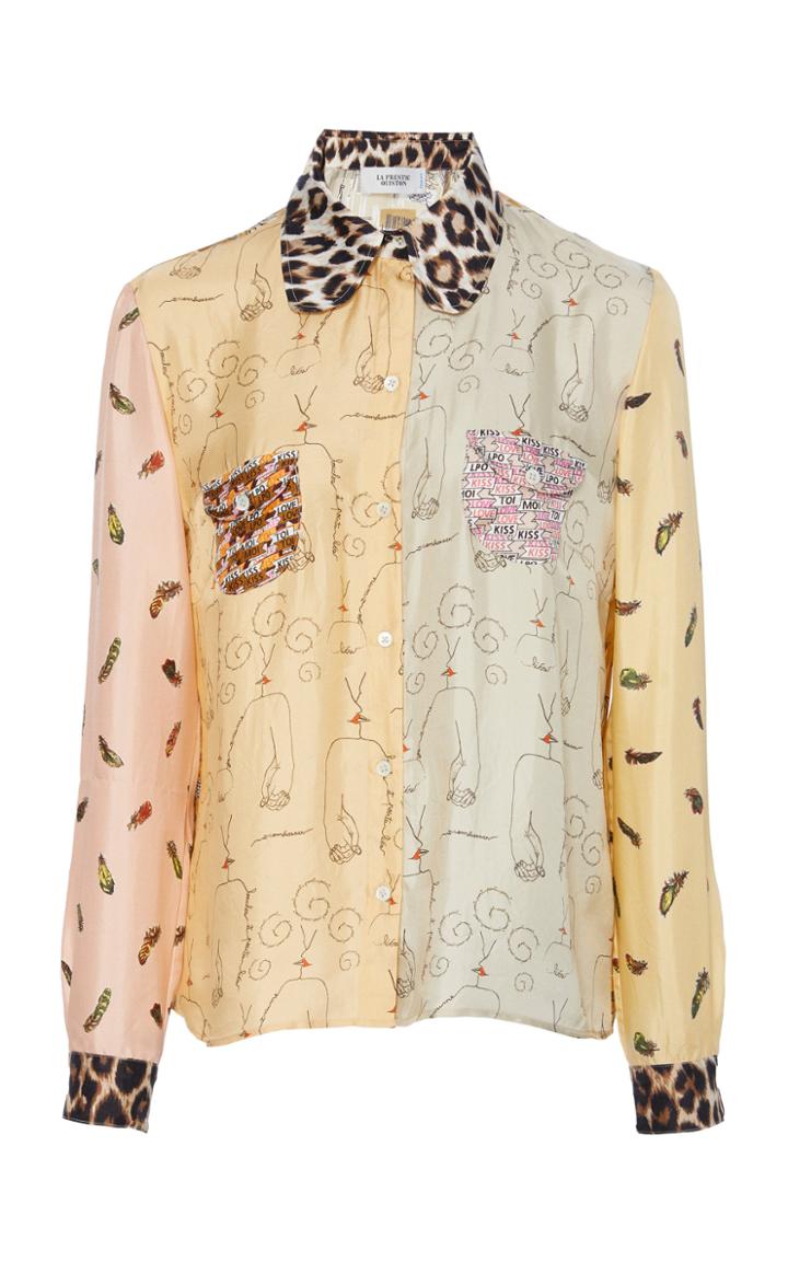 La Prestic Ouiston Twiggy Print Top