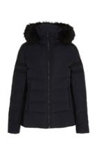 Fusalp Hooded Fur-trimmed Shell Puffer Coat Size: 38