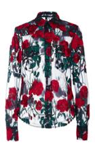 Adam Selman Embroidered Sheer Shirt