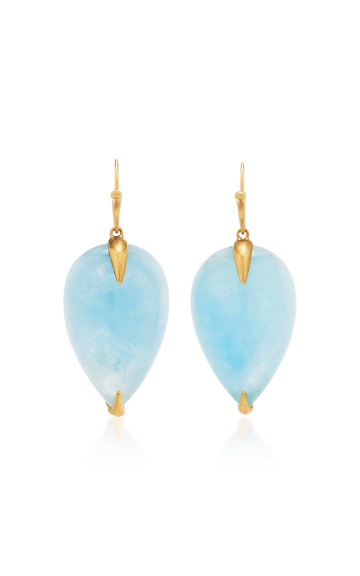 Annette Ferdinandsen Aquamarine Simple Birds Earrings