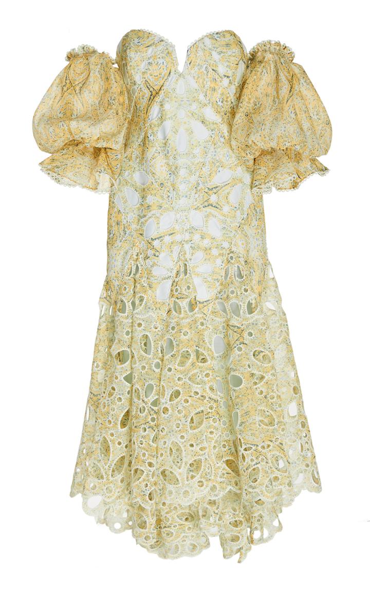 Acler Holland Drop Off The Shoulder Midi Dress