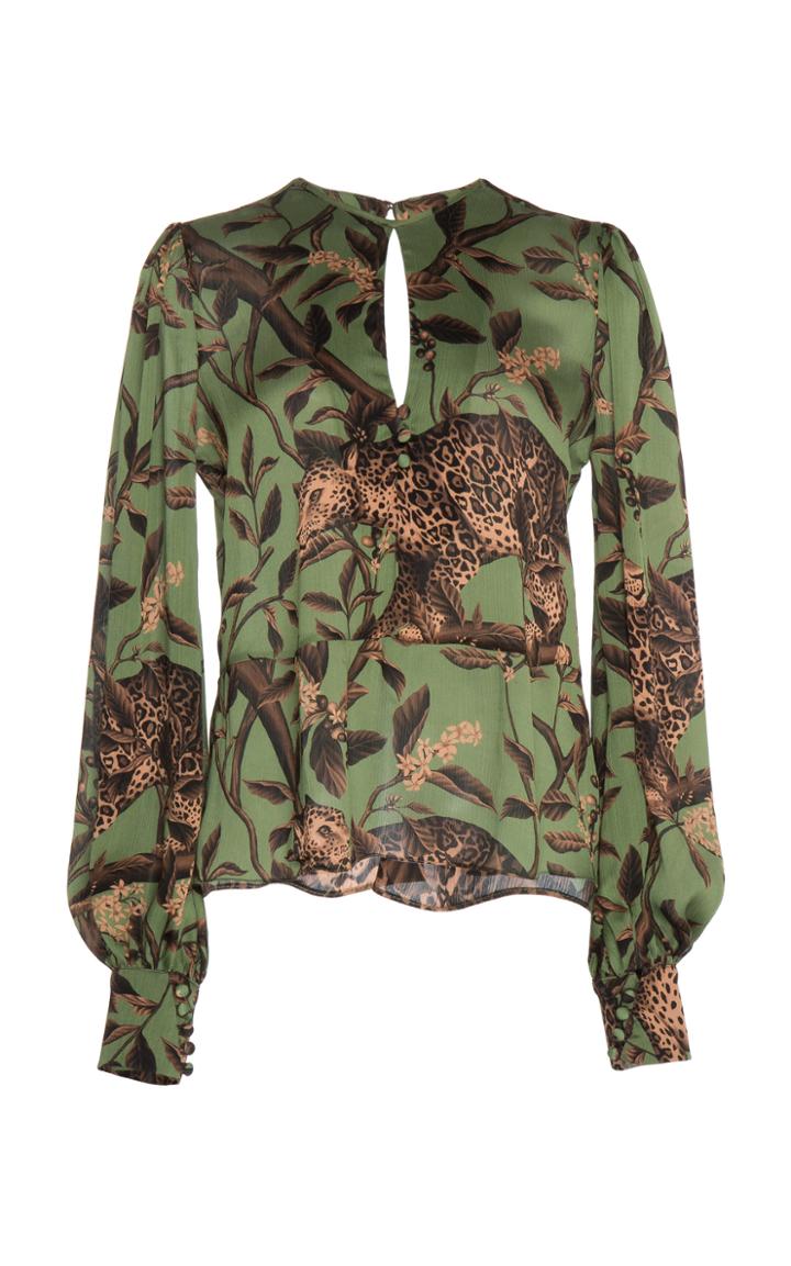 Johanna Ortiz Gifts Of Nature Printed Chiffon Blouse