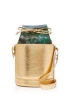 Montunas Metallic Leather Bucket Bag