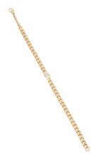 Zoe Chicco 14k Emerald Cut Diamond Curb Chain Bracelet