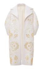 Moda Operandi Valentino Embroidered Midi Coat Size: 36