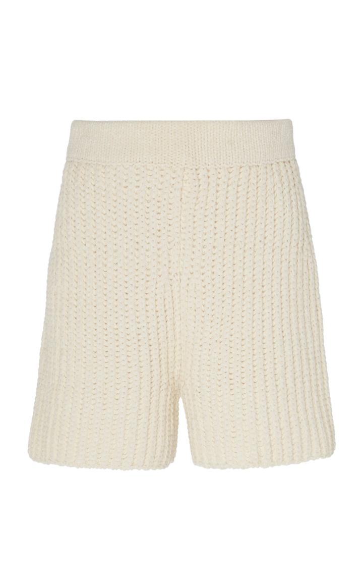 Sally Lapointe Silk Cashmere Cord High Waisted Short