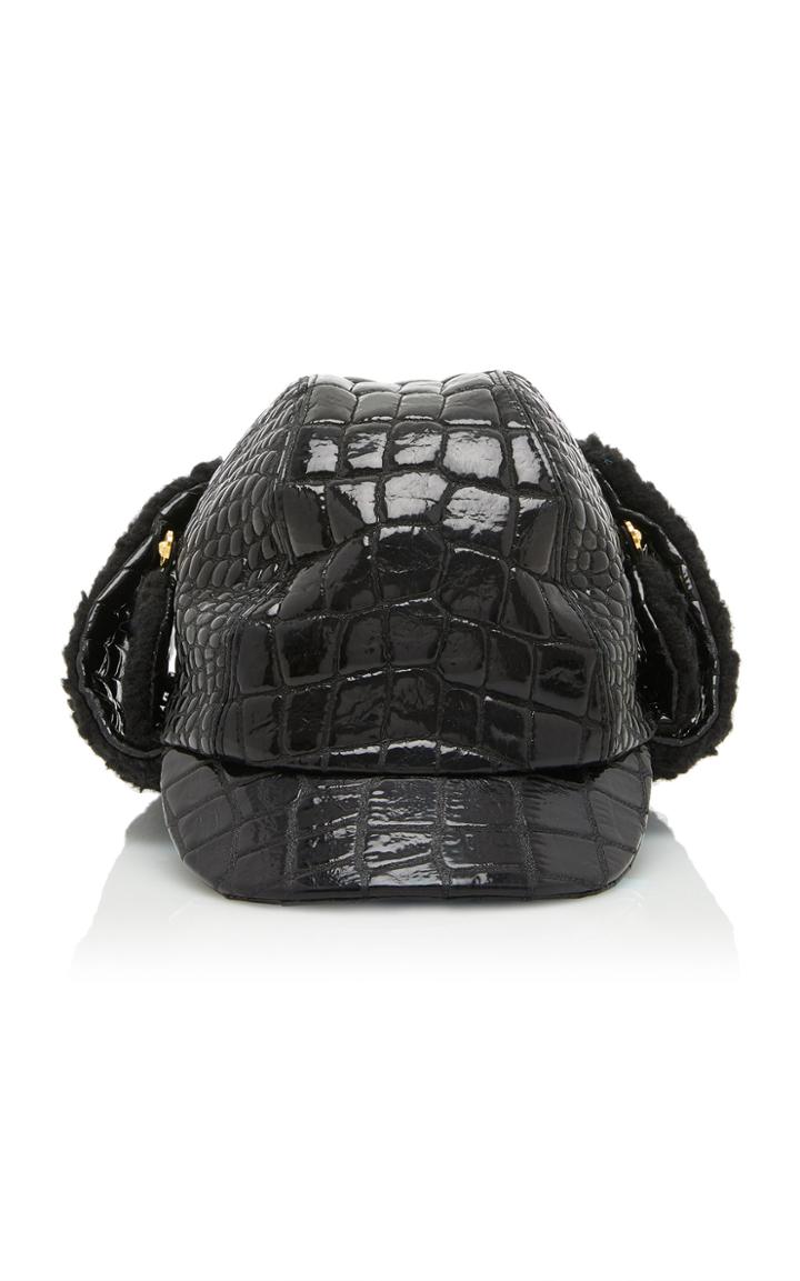 Versace Leather Flapper Hat
