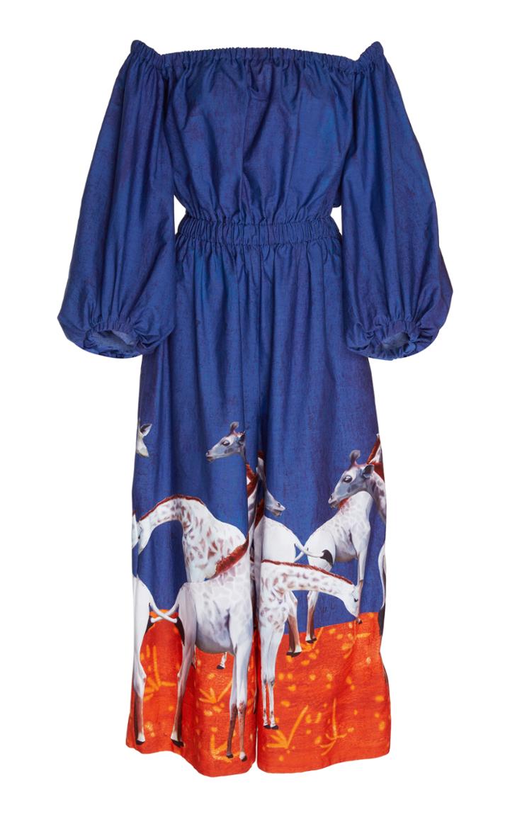 Stella Jean Off The Shoulder Jumpsuit