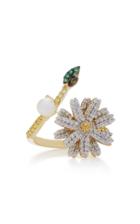 Anabela Chan 18k Gold And White Gold Vermeil Daisy Multi-stone Ring