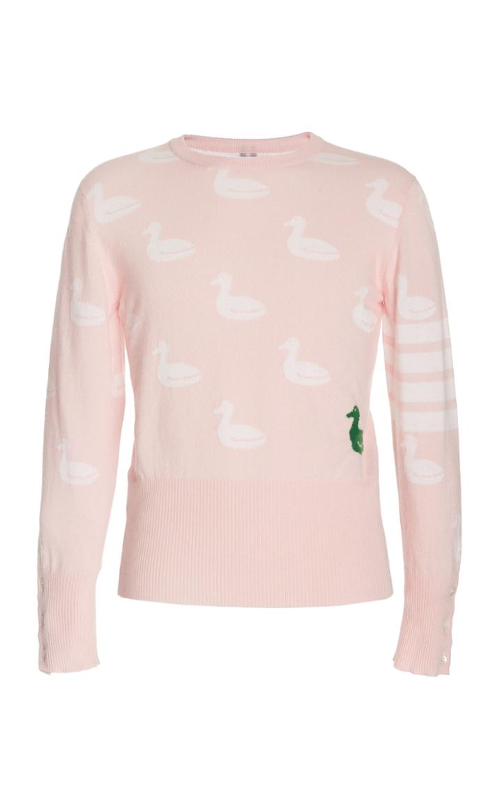 Thom Browne Intarsia-knit Cashmere-blend Sweater