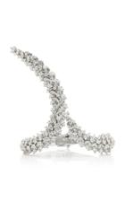 Yeprem Curved 18k White Gold And Diamond Bracelet