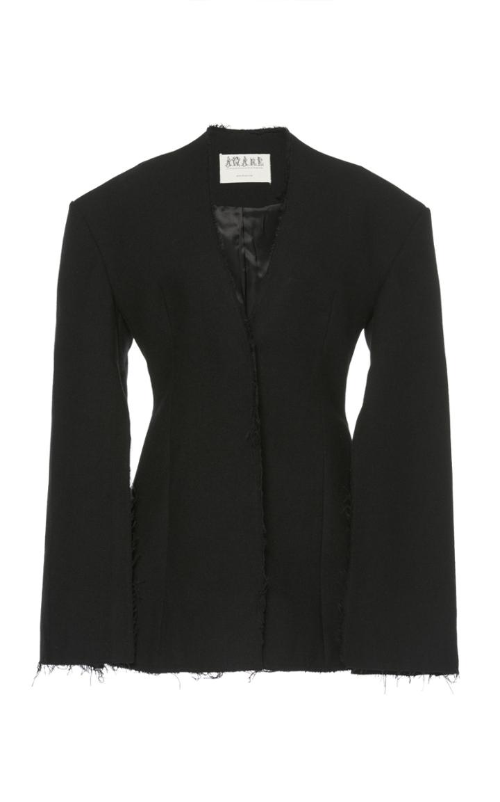 A.w.a.k.e. Collarless Split Sleeve Jacket
