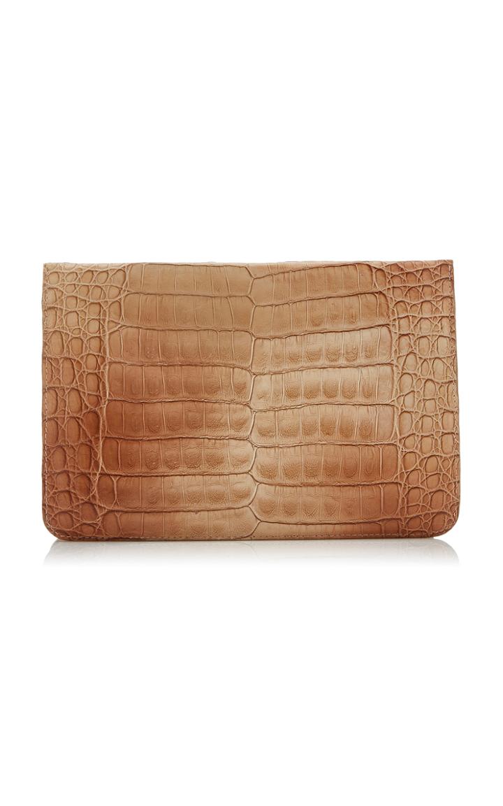 Moda Operandi Nancy Gonzalez Crossbody Zip Crocodile Pouch Clutch