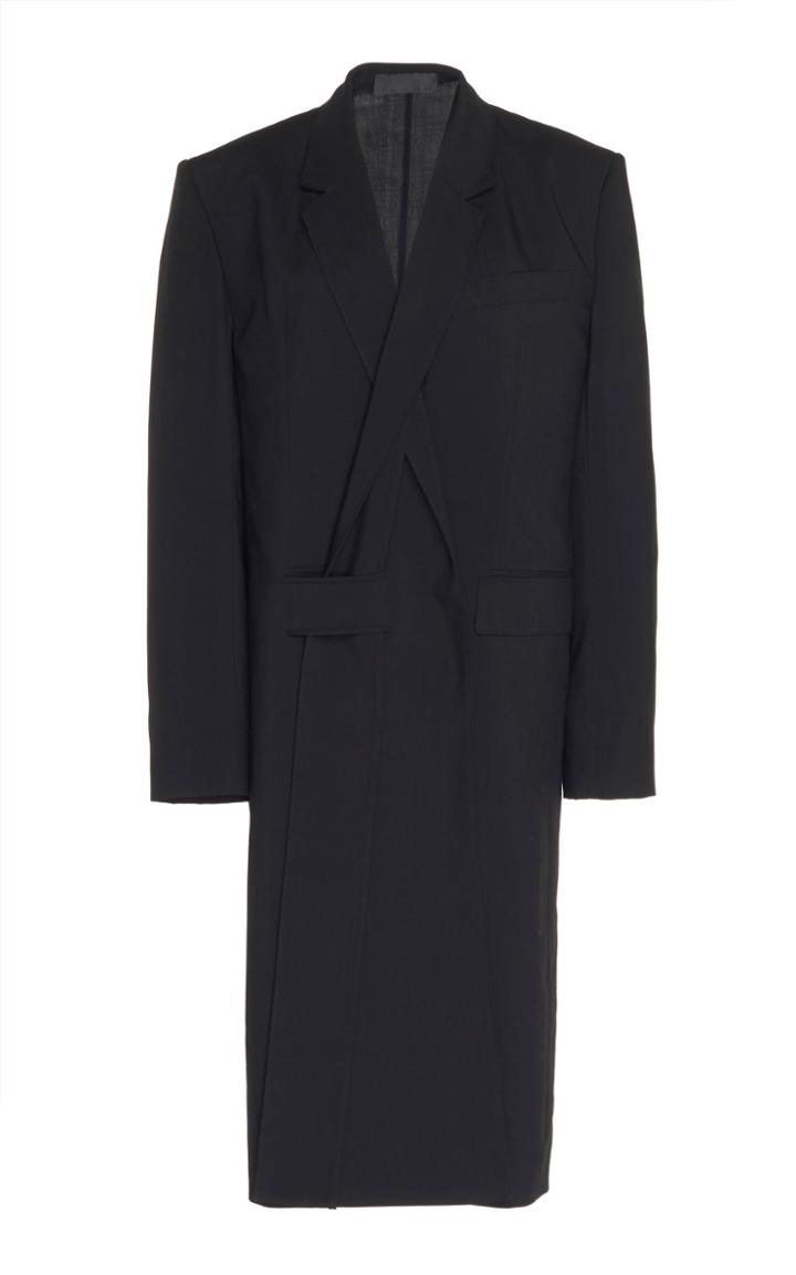 Haider Ackermann Slashed Lapel Wool-blend Coat