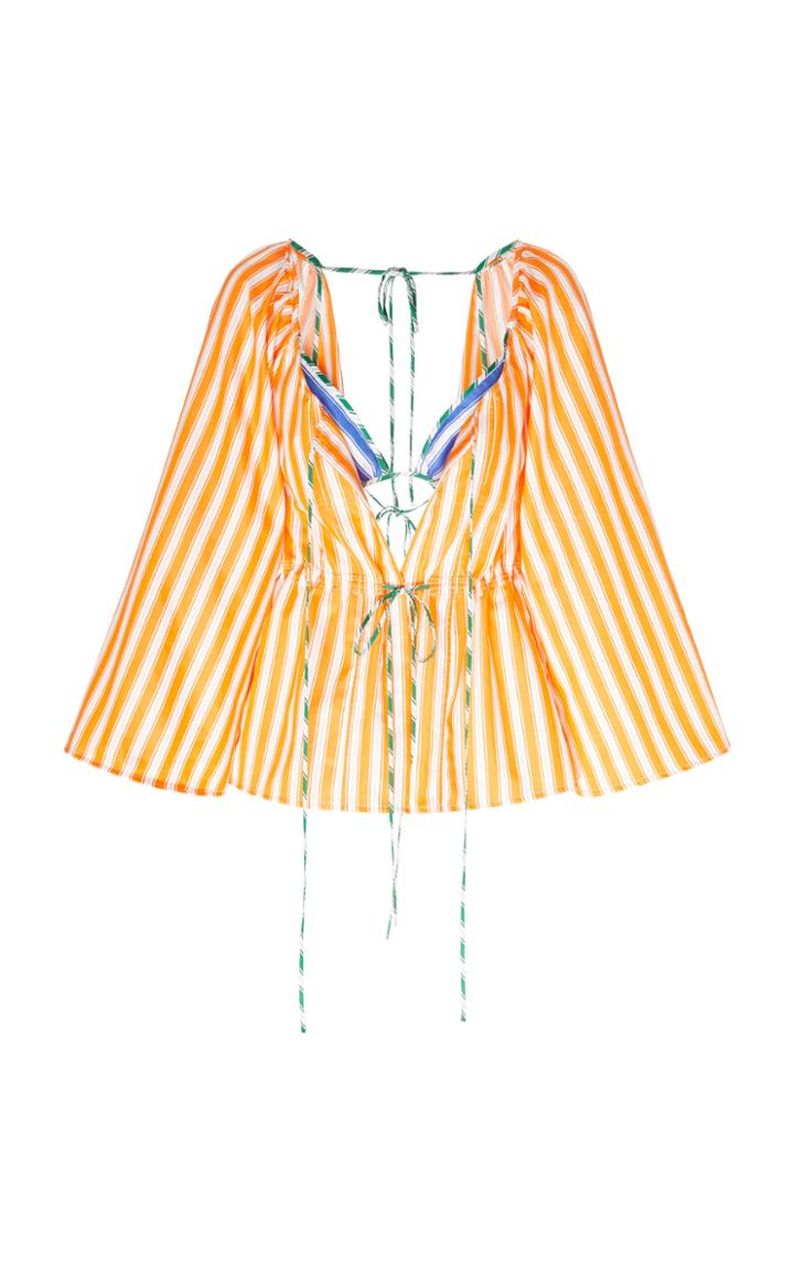 Moda Operandi Rosie Assoulin Striped Bikini-detailed Top Size: S