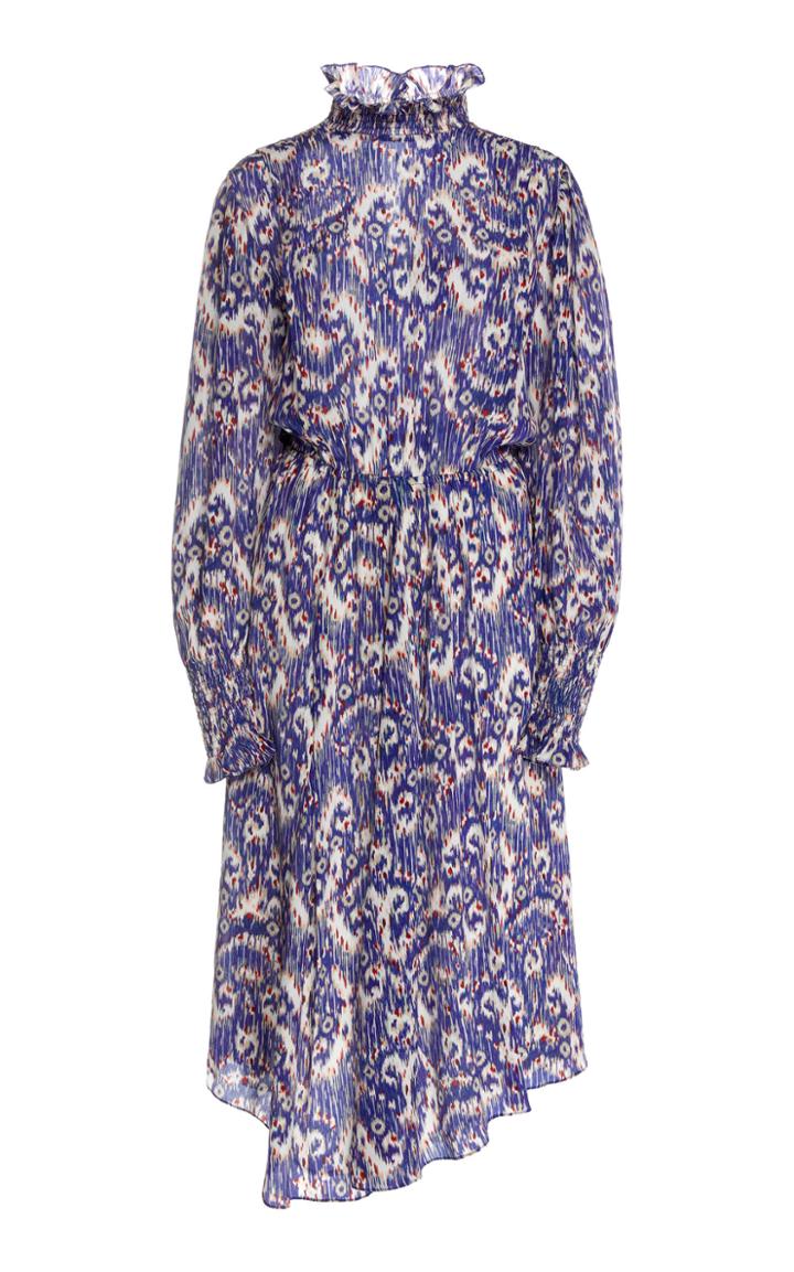 Isabel Marant Toile Yescott Ruffled Printed Silk-voile Dress
