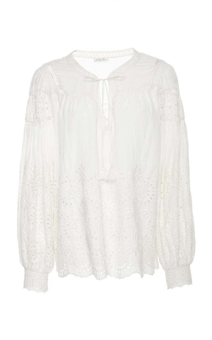 Loveshackfancy Peasant Eyelet Blouse