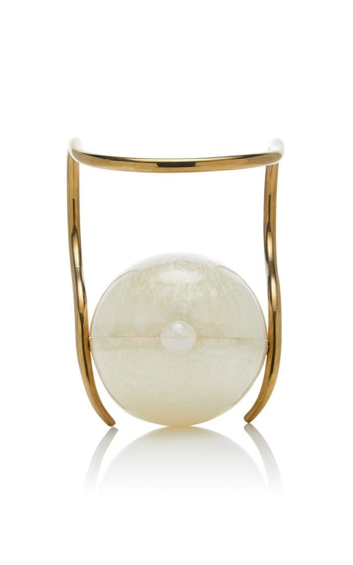 Cult Gaia Pearl Acrylic And Platted Aluminum Bag