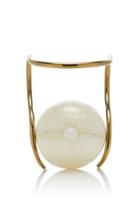 Cult Gaia Pearl Acrylic And Platted Aluminum Bag