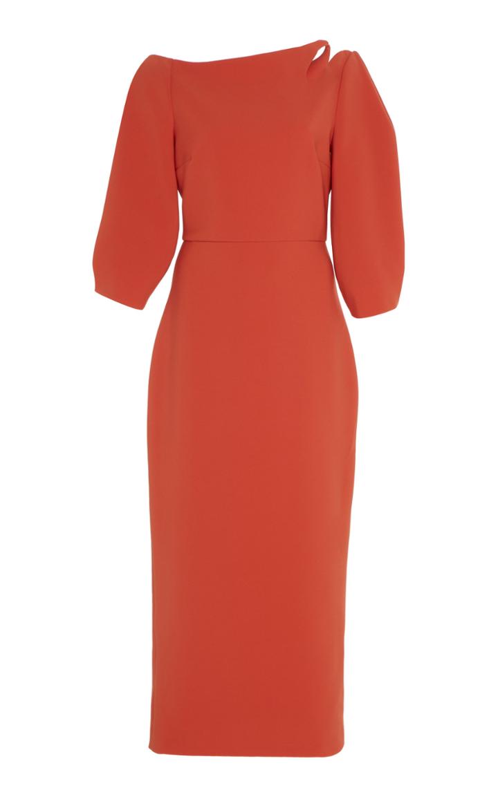 Christian Siriano Solid Long Sleeve Dress