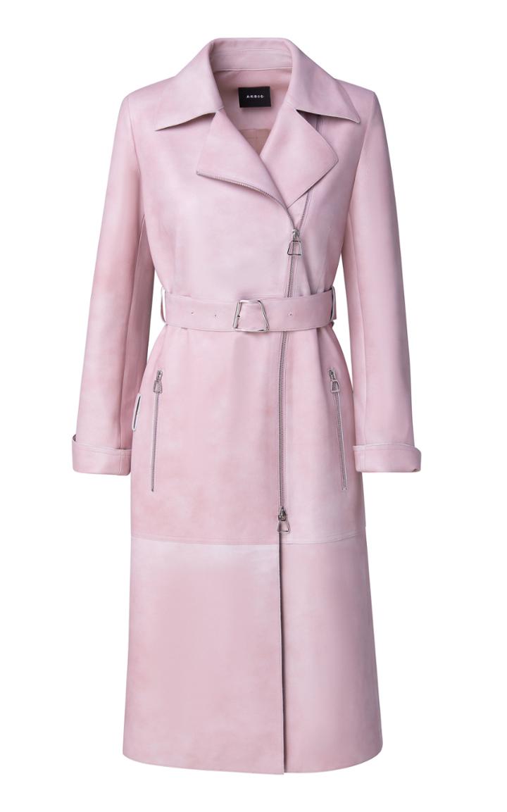 Moda Operandi Akris Olesia Belted Leather Trench Coat