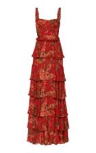 Moda Operandi Johanna Ortiz Life Goals Printed Tiered Maxi Dress Size: 2