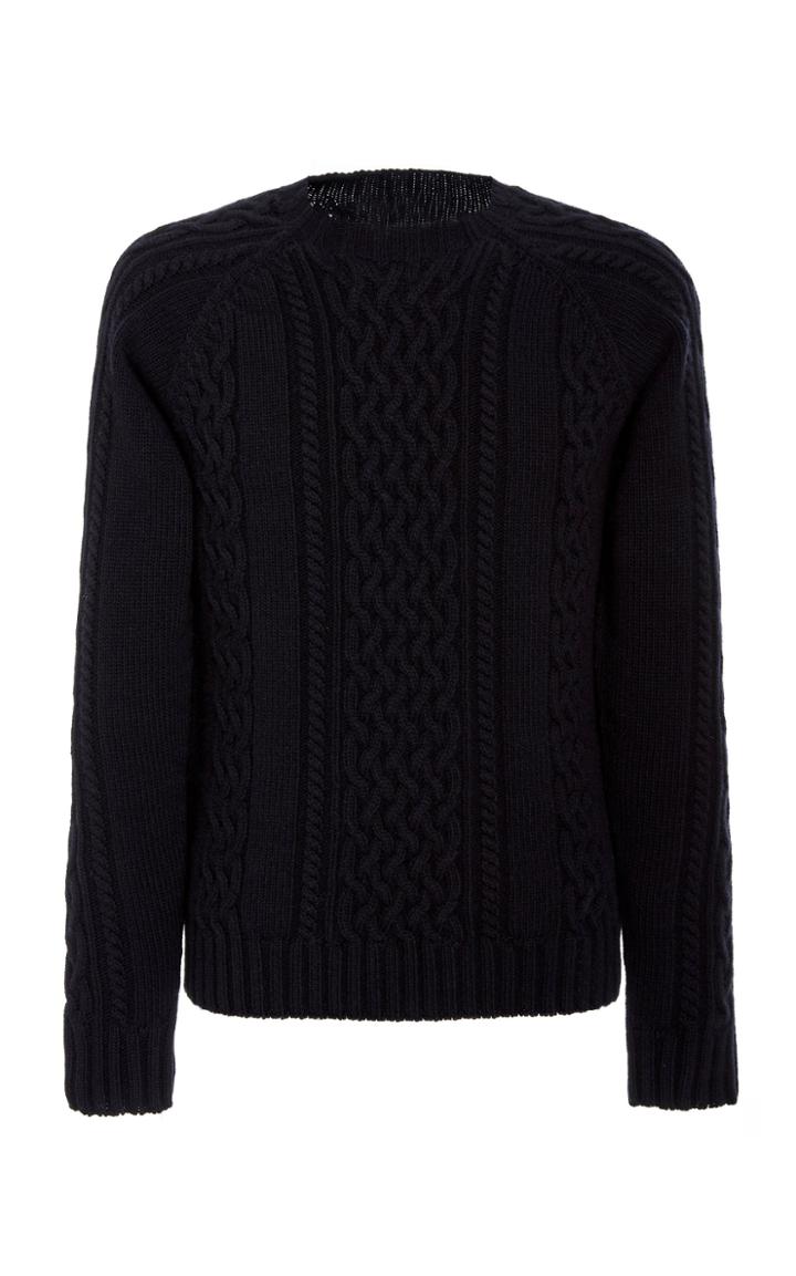 Officine Gnrale Aran Wool Cable-knit Crewneck Sweater