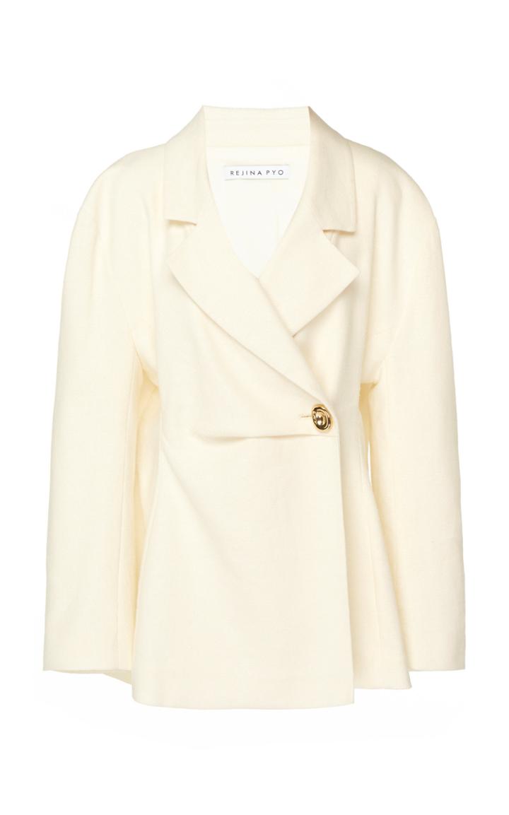 Moda Operandi Rejina Pyo Jodie Linen-blend Wrap Jacket Size: Xs