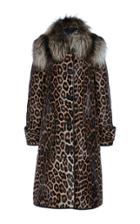 J. Mendel Fox Collared Trench Coat