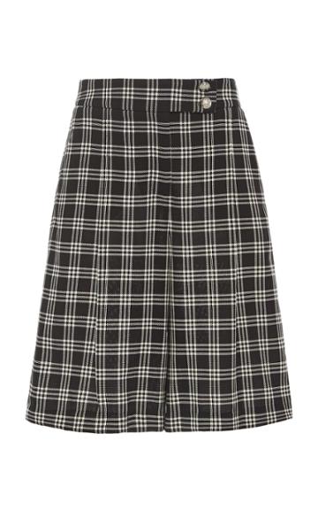 Moda Operandi Veronica Beard Saira High-waist Plaid-printed Shorts Size: 00