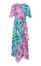 Prabal Gurung Tie-dye Silk Asymmetric Midi Dress