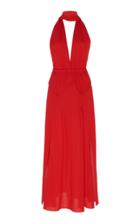 Roland Mouret Katana Wool Crepe Halter Dress