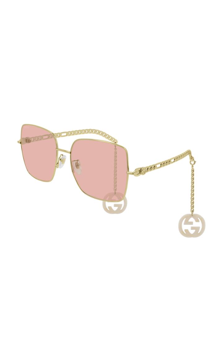 Gucci Chain-detailed Square-frame Sunglasses
