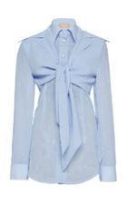 Matriel Sheer Shirt With Tied Layer