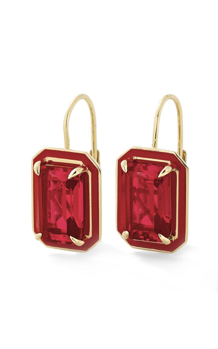 Moda Operandi Alison Lou Ruby Rectangle Cocktail Earrings