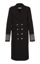 Michael Kors Collection Embroidered Wool Military Coat