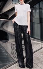 Moda Operandi Naeem Khan Sequin T-shirt With Piping