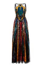 Elie Saab Beaded Tulle Sleeveless Dress