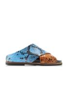 Ganni Two Tone Leather Slides