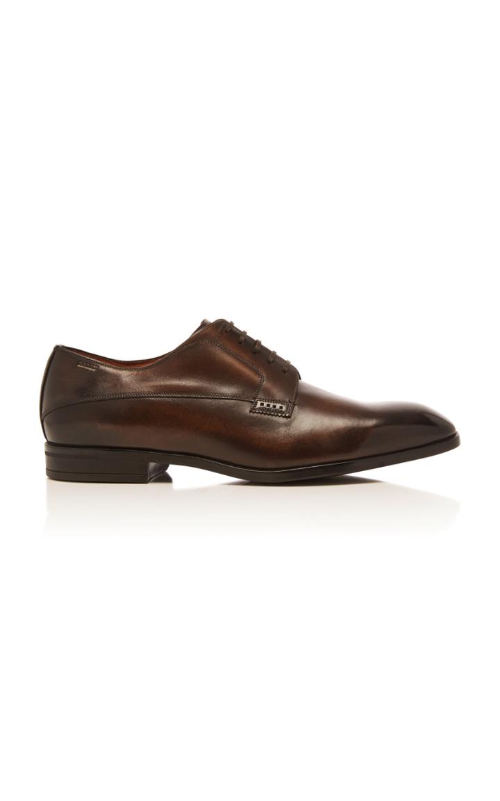 Bally Lantel Brown Calfskin Oxford Dress Shoes