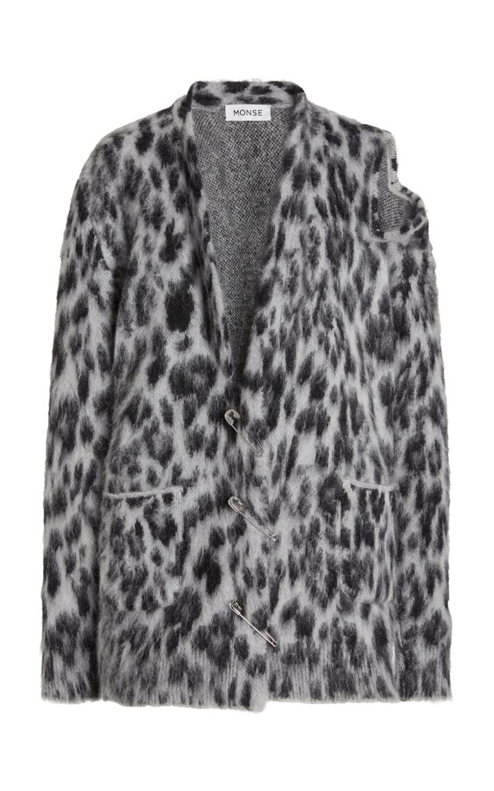 Moda Operandi Monse Cheetah Mohair Cardigan